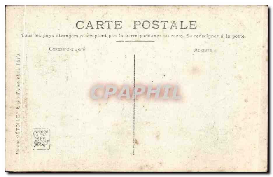 CPA Fantaisie Salon 1909 Chartier L'embuscade Militaria  — Verso