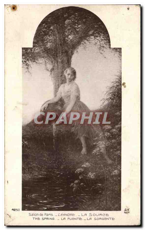 CPA Fantaisie Salon de Paris leandre La source 