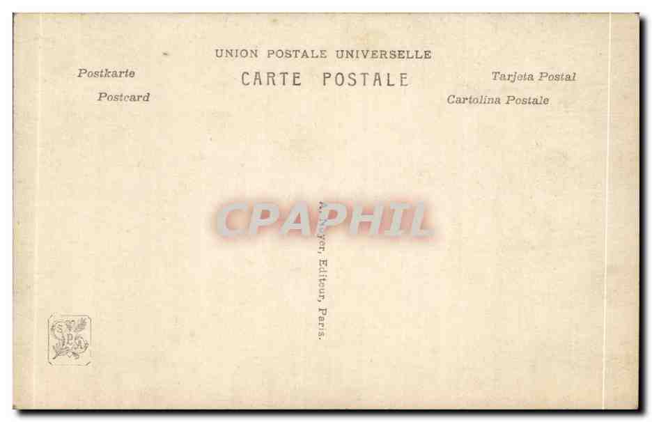 CPA Fantaisie Salon 1910 Deyrolle Agneaux et brebis Sheep Mouton — Verso
