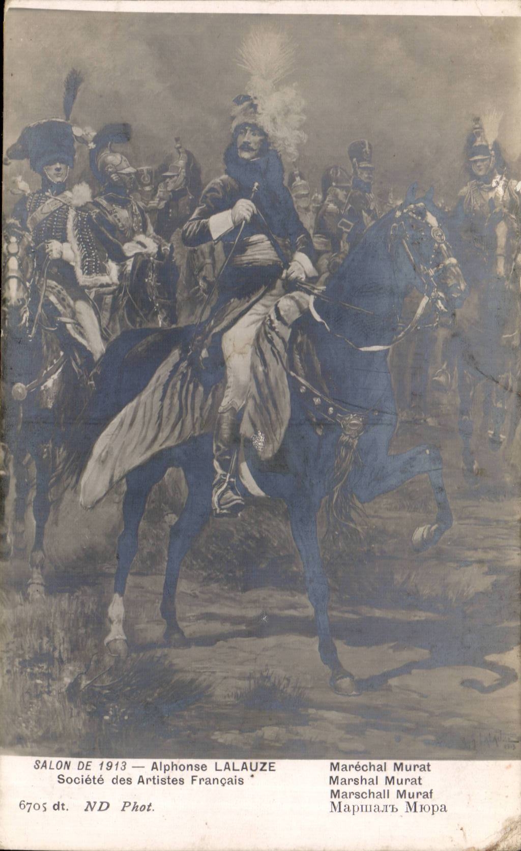 CPA Fantaisie Salon de 1913 Alphonse Lalauze Marechal Murat Militaria 