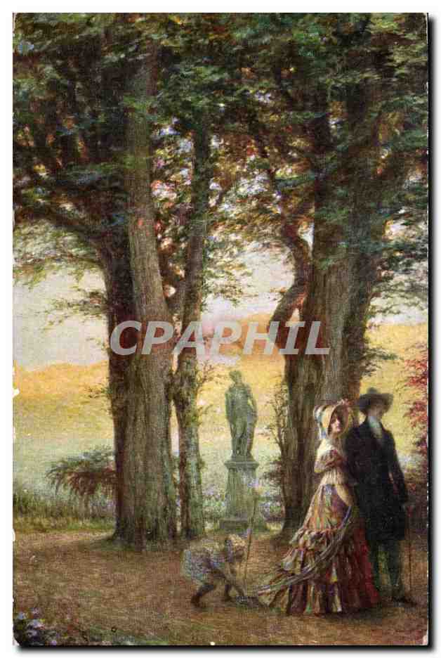 CPA Fantaisie Leandre Promenade sentimentale
