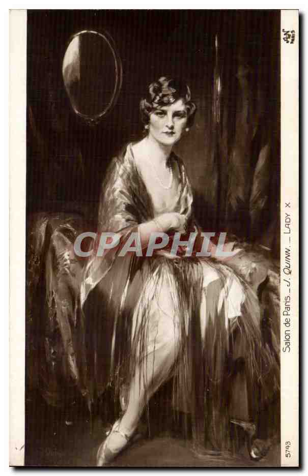 CPA Fantaisie Salon de Paris J Quinn Lady X Femme