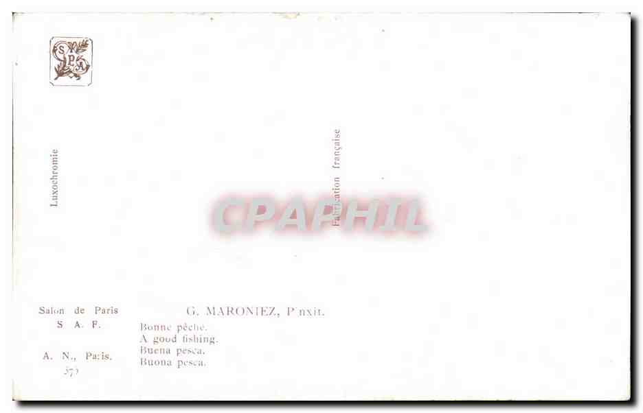 CPA Fantaisie Maroniez Bonne peche — Verso
