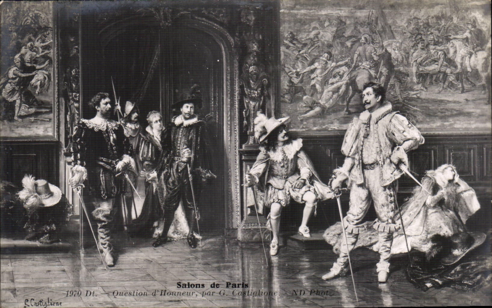 Salons de Paris — Question d'Honneur, par G. Castiglione — ND Phot.