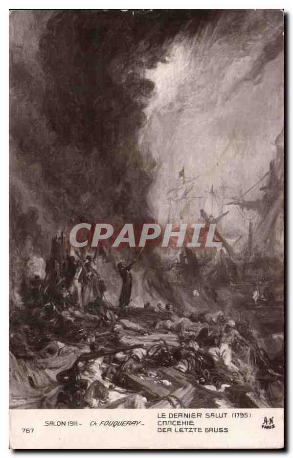 CPA Fantaisie Salon de Paris 1911 Le dernier saut 1795