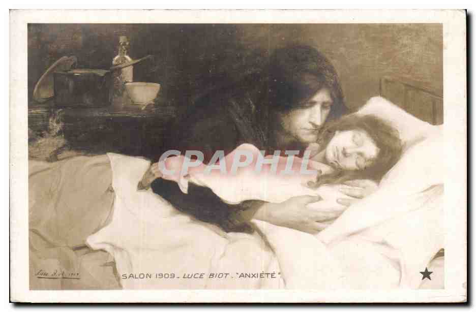 CPA Fantaisie Salon 1909 Luce Biot Anxiete