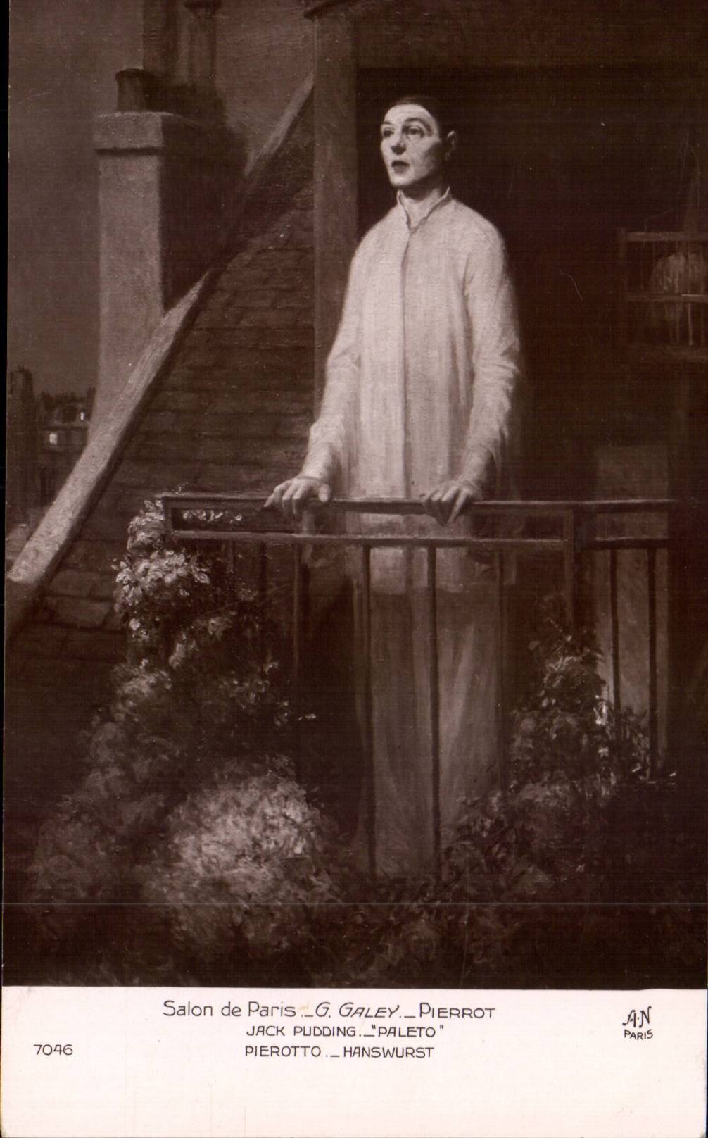 CPA Fantaisie Salon de Paris G Galey Pierrot