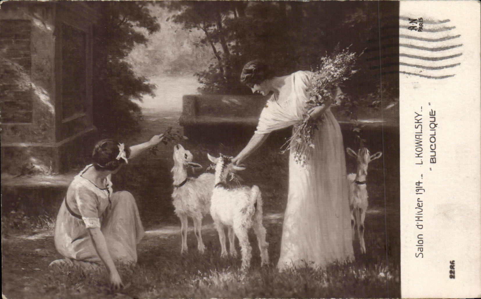 CPA Fantaisie Salon d'hiver 1914 Kowalsku Chevre Goat 