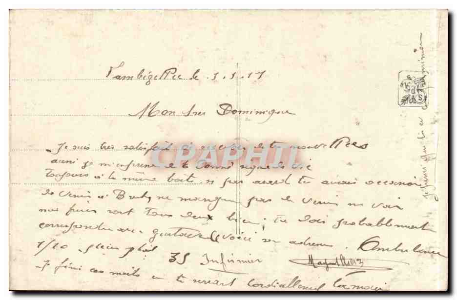 CPA Fantaisie Salon 1911 Pierre Carrier Belleuse Colin Maillard — Verso