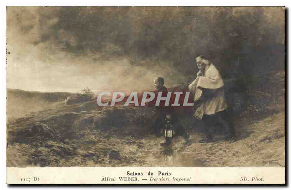 CPA Fantaisie Salon de Paris Alfred Weber Derniers rayons