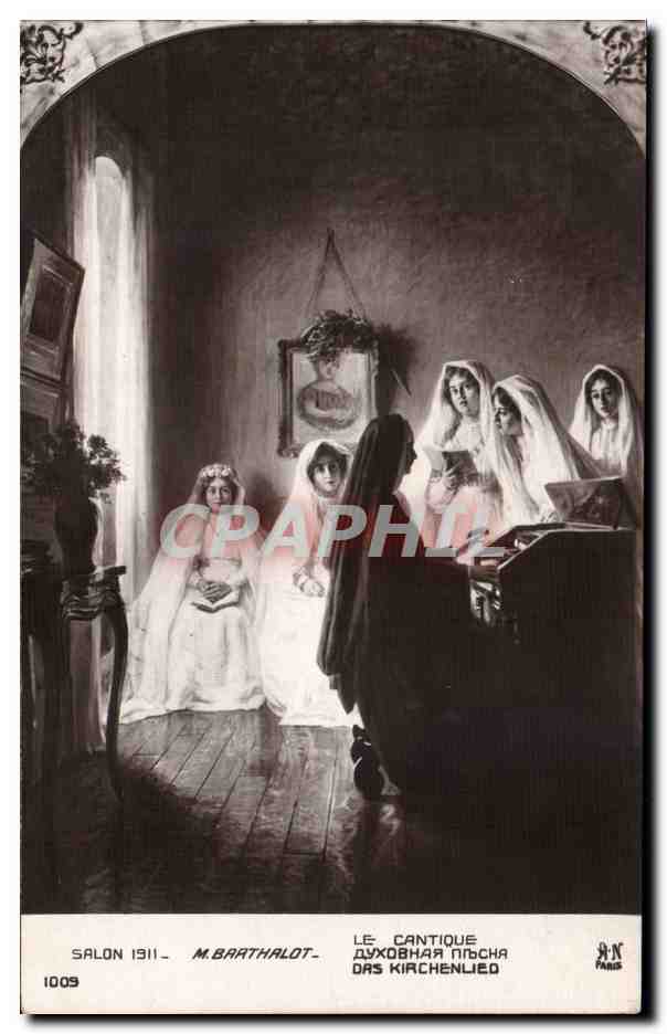 CPA Fantaisie Salon 1911 Barthalot Le cantique 