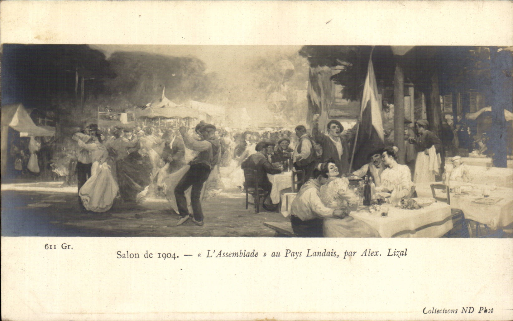 CPA Fantaisie Salon de 18904 L'assamblade Pays landais Alex Lizal