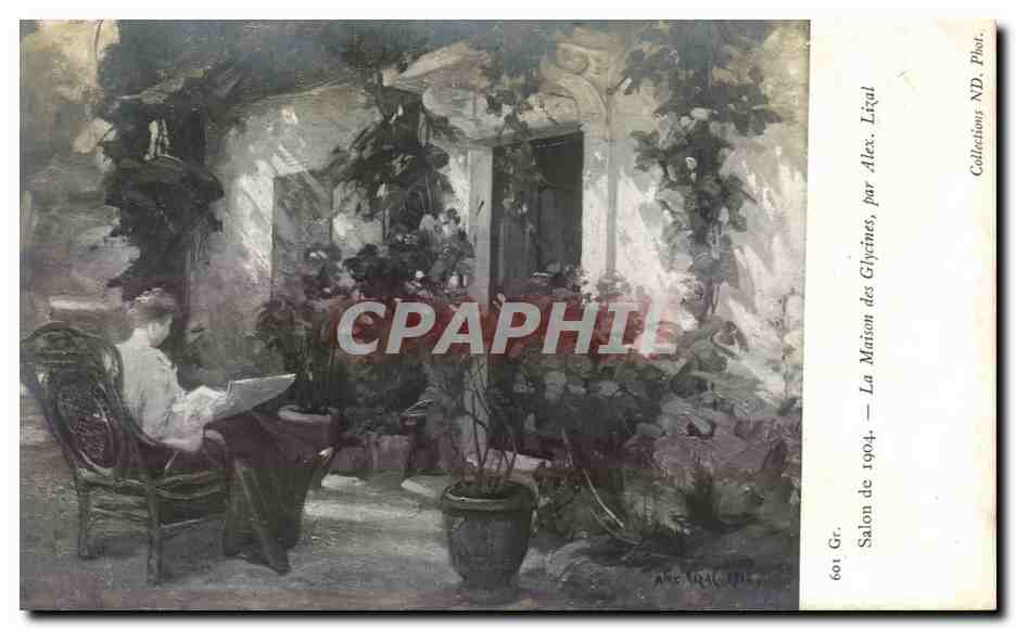 CPA Fantaisie Salon de 1904 La maison des Glycines Alex Lizal