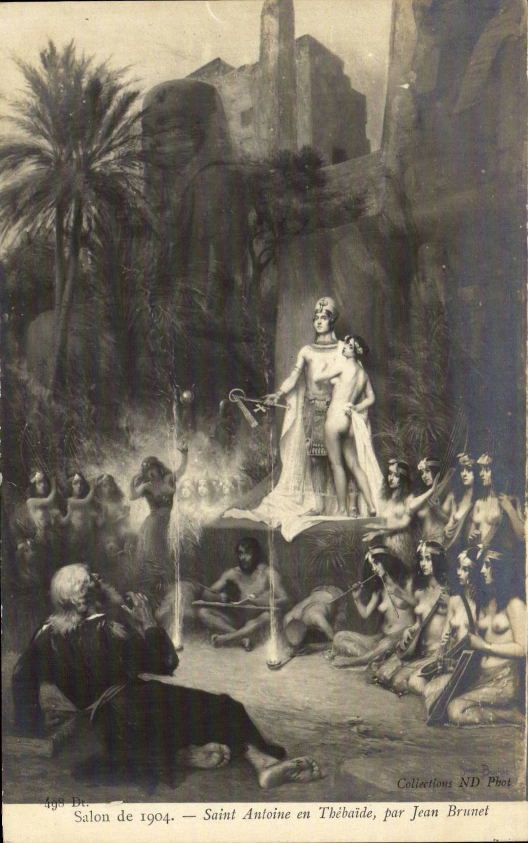 CPA Fantaisie Salon de 1904 Saint Antoine en Thebaide par Jean Brunet