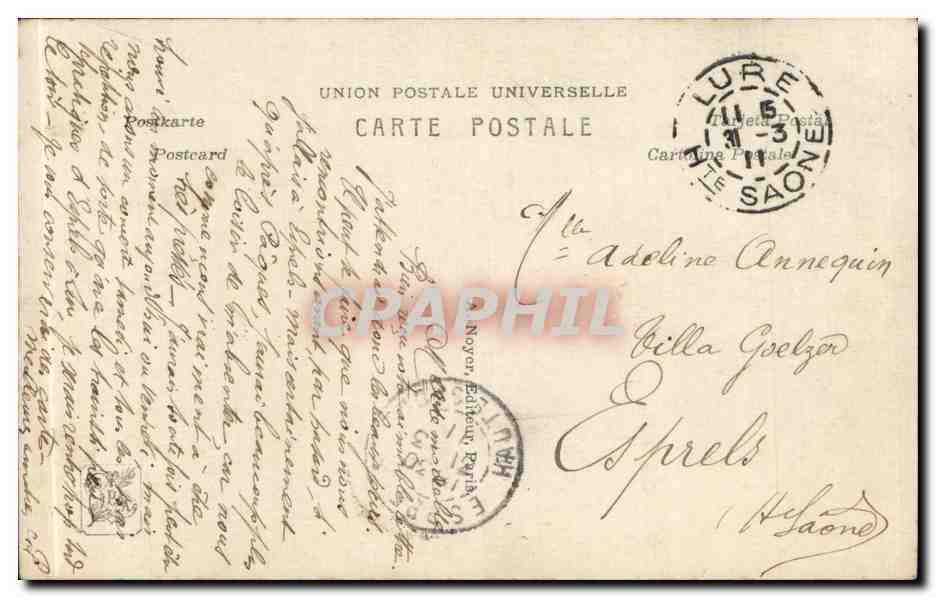 CPA Fantaisie Salon 1910 Jose Belon Soiree de paysagistes Violon  — Verso