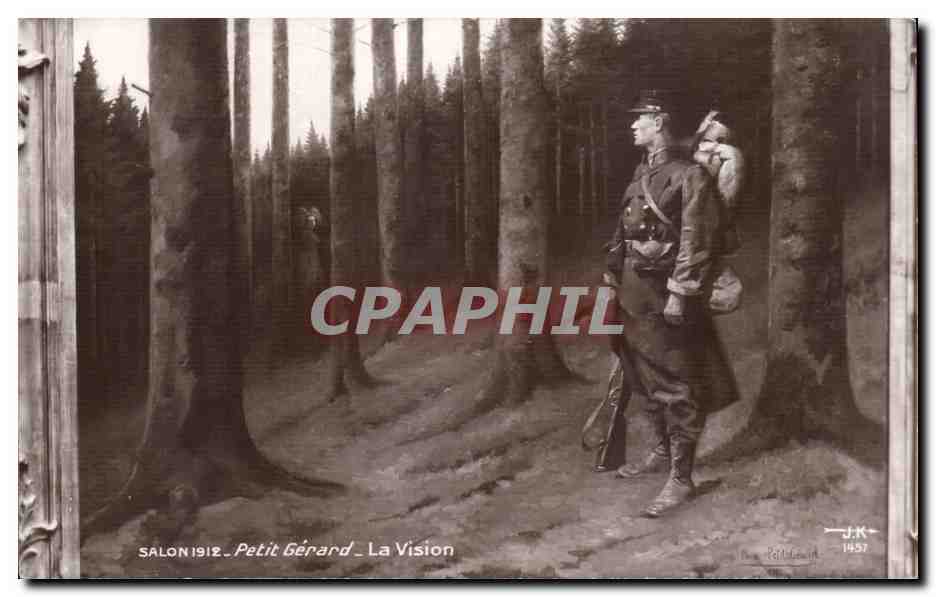 CPA Fantaisie Salon 1912 Petit Gerard La vision Militaria 