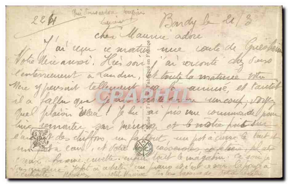 CPA Fantaisie Salon de Paris Barbut Davray Apers diner — Rückseite