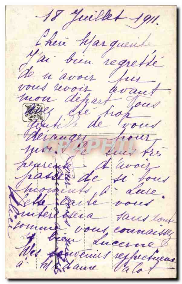 Marché de Lucerne — scène animée sous arcades — Max Kahn, n° 294 — Verso