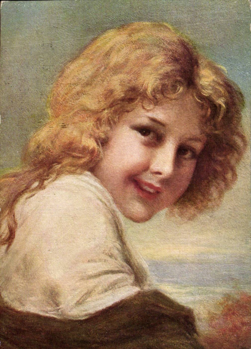 CPA Fantaisie Martin Kavel Le printemps de la vie Enfant 