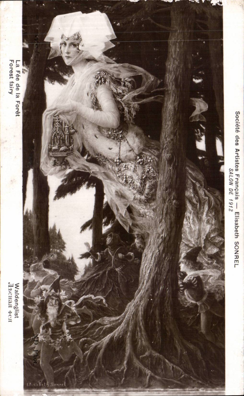 CPA Fantaisie La fee de la foret Elisabeth Sonrel