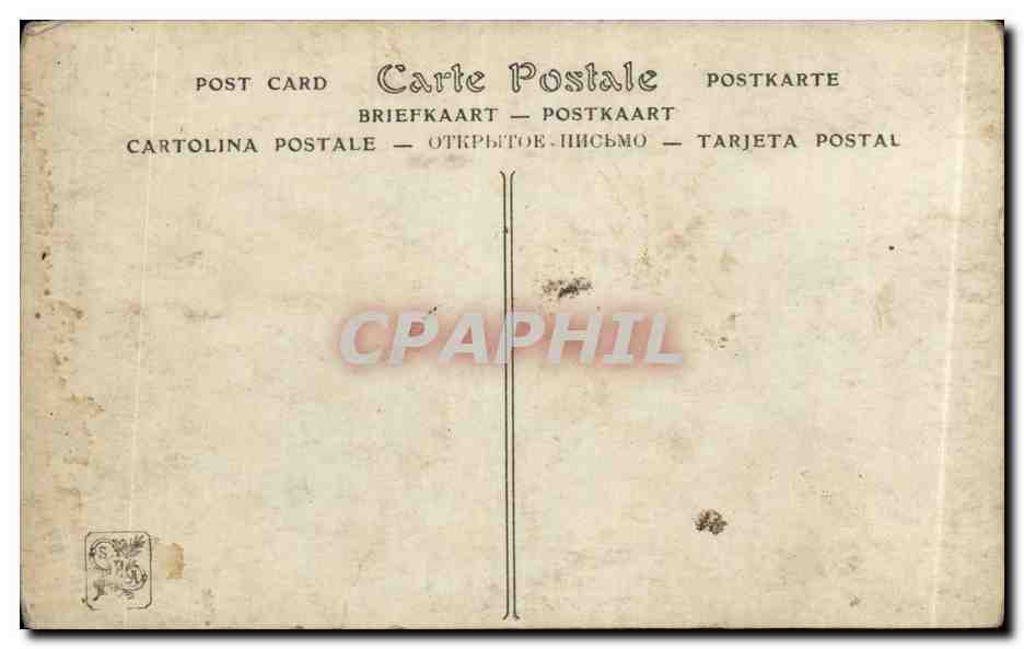 CPA Fantaisie Salon de 1912 Abbe Van Hollebeke Le depart apres la separation — Verso