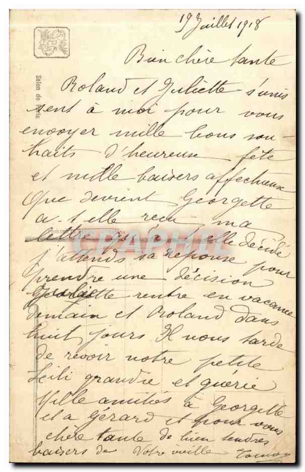 CPA Fantaisie Salon de Paris Martin Kavel Printemps Femme — Rückseite