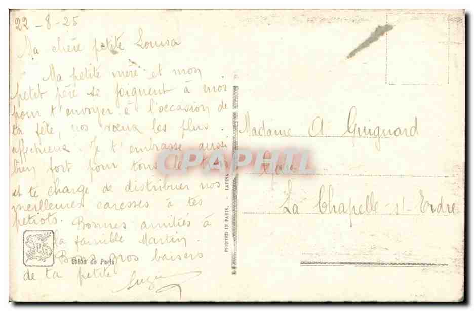 Femme en robe à dentelle tenant une lettre — Salon de Paris — F. Martin-Kavel — n° 3152 — Verso