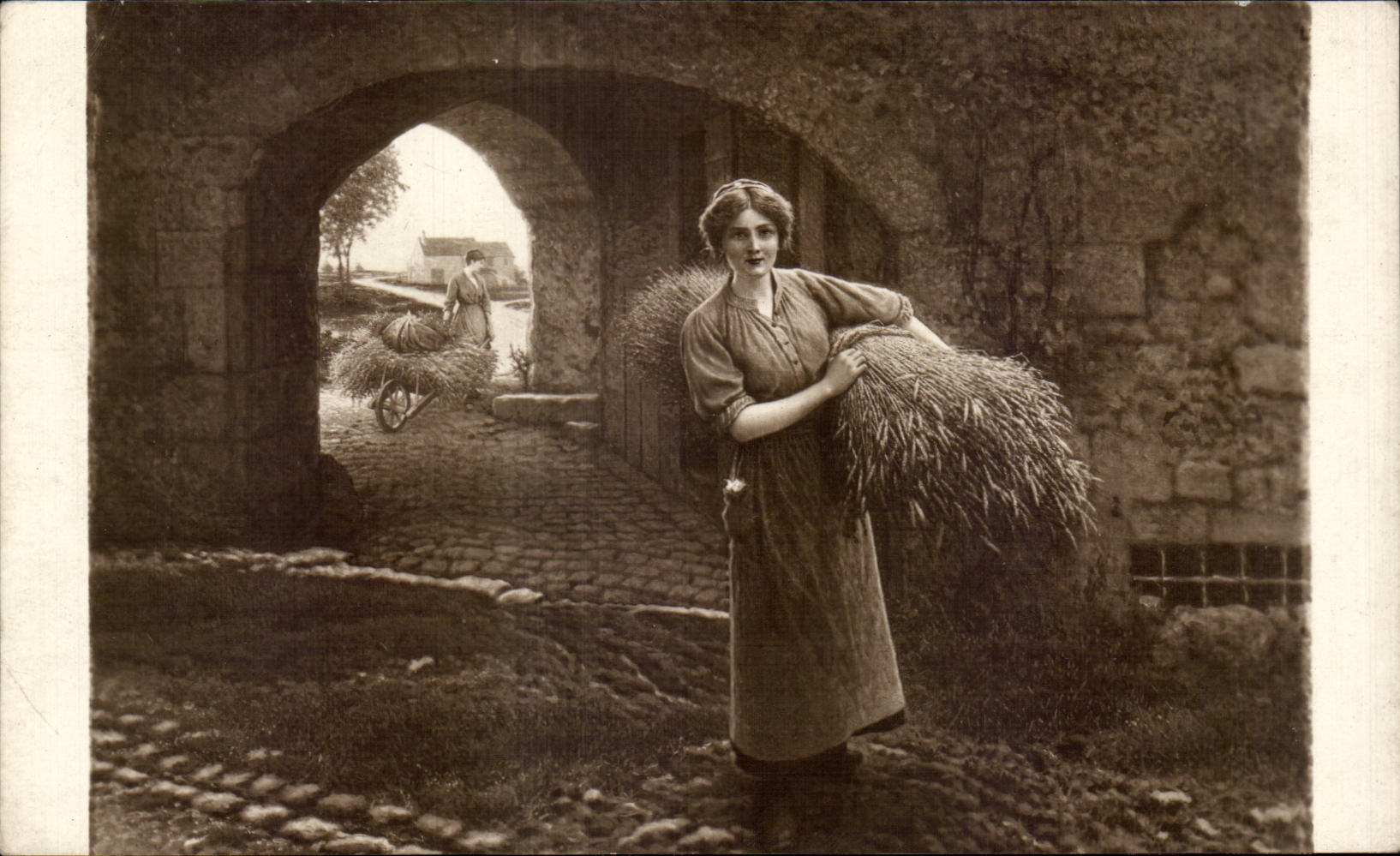 CPA Fantaisie Salon de Paris Bellanger Les glaneuses 