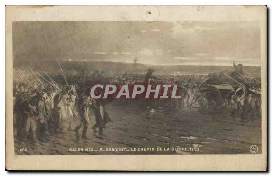 CPA Fantaisie Salon 1906 Robiquet Le chemin de la gloire 1793 Revolution 