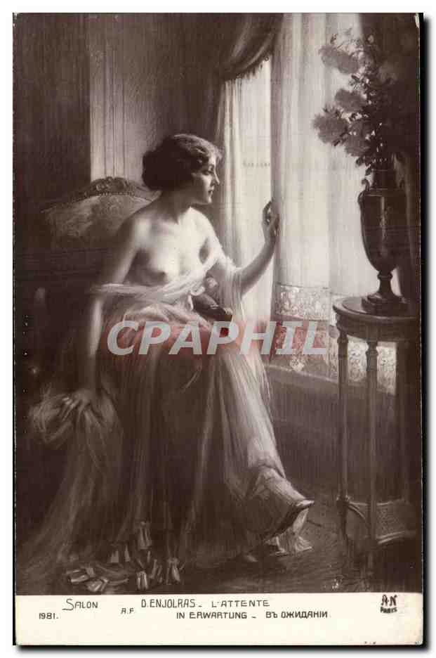 Woman in a Light Dress at the Window — Salon 1921 — A.F. Enjolras, n° 1921