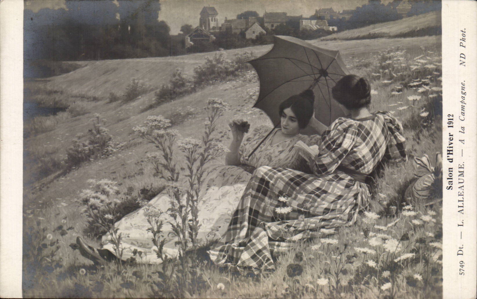 CPA Fantaisie Salon 1912 Alleaume A la campagne