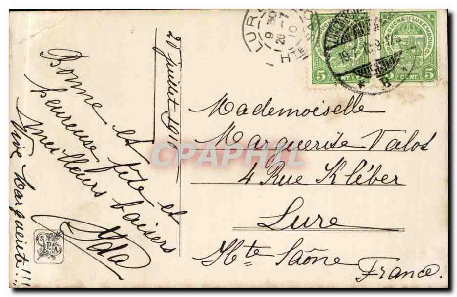 CPA Fantaisie Salon 1910 Alberto Pinto L'heure heureuse — Verso