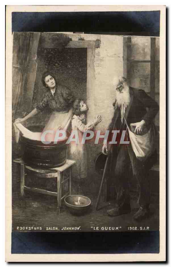 CPA Fantaisie Salon Joannon Le gueux 1902