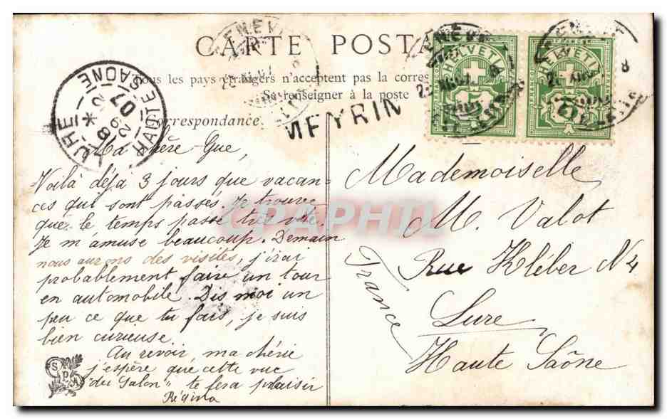 CPA Fantaisie Salon de 1906 hez les humbles Alkan Levy  — Verso