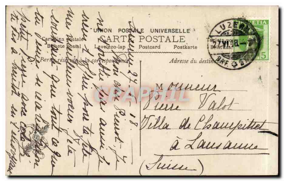 CPA Fantaisie Salon 1908 Gagliardini Chez les pecheurs — Verso