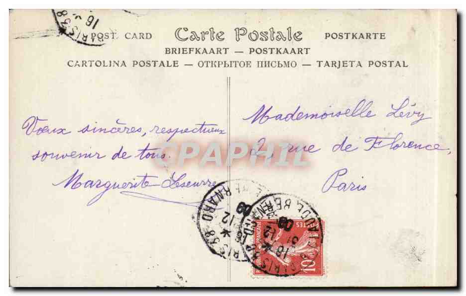 CPA Fantaisie Sur la route par Henri Alberti  — Verso