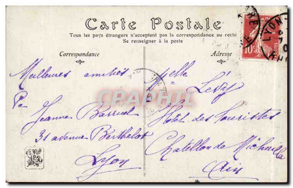 CPA Fantaisie Salon de 1908 En Lorraine par Petitjean — Verso