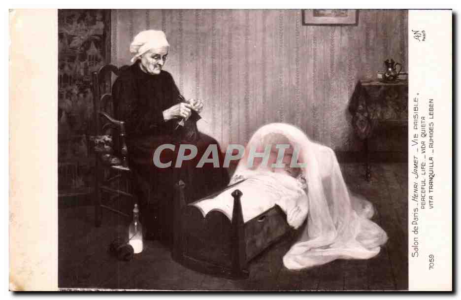 CPA Fantaisie Salon de Paris Henri Jamet Vie paisible