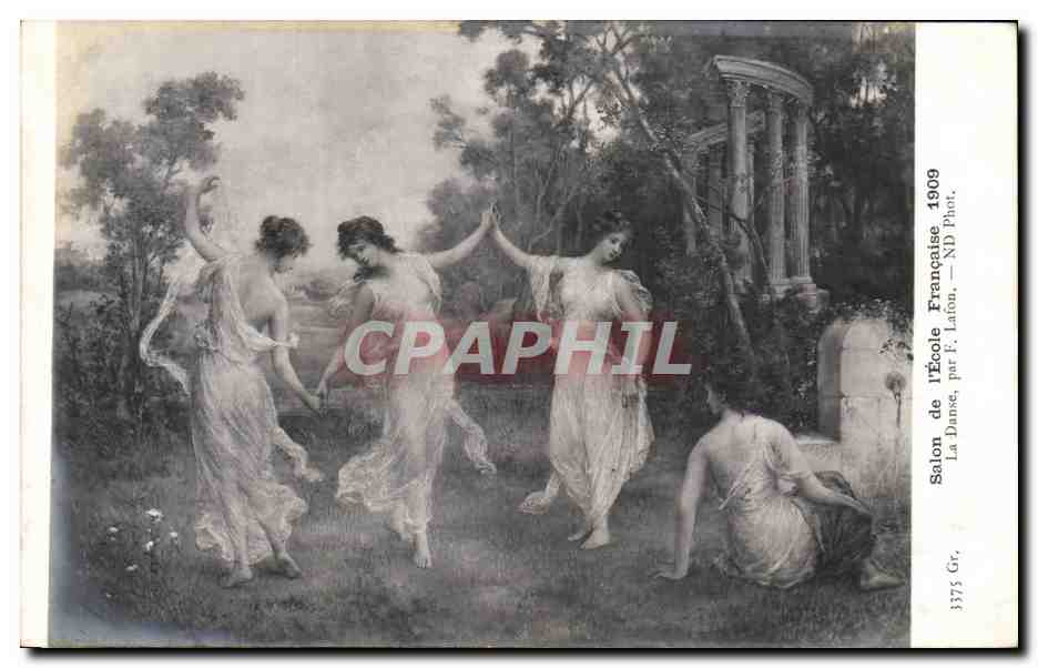 CPA Fantaisie Salon 1909 la danse par Lafon 
