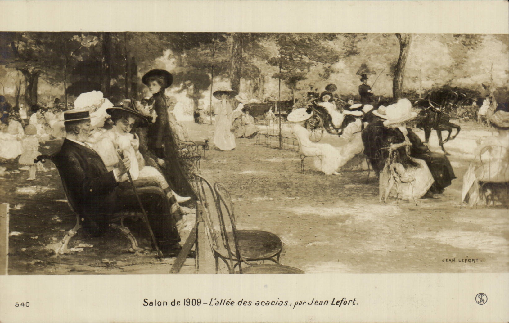 CPA Fantaisie Salon 1909 L'allee des acacias Jean Lefort