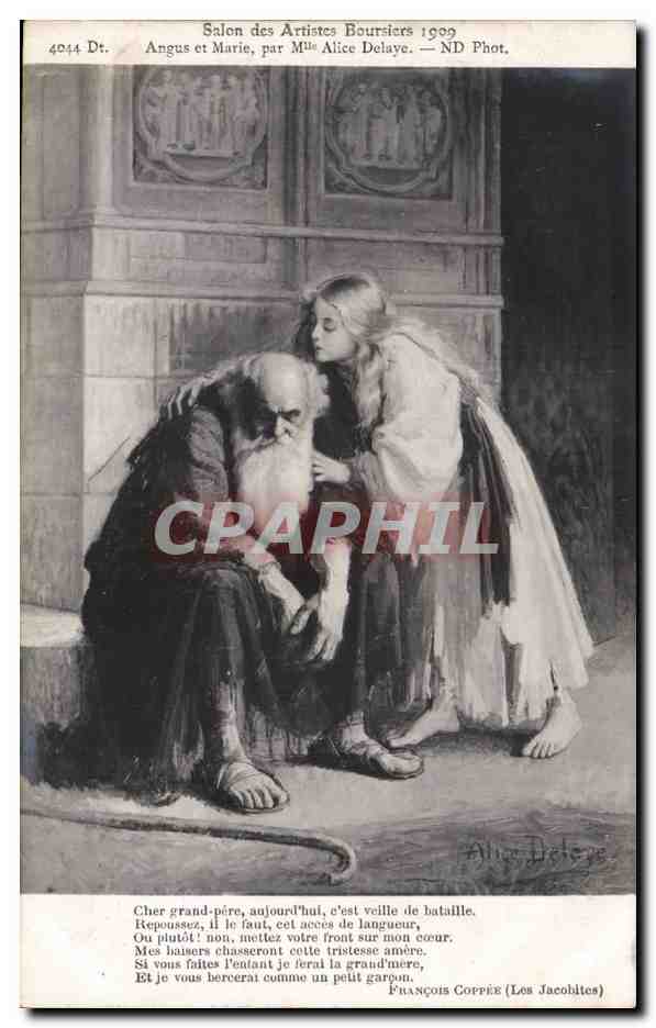 CPA Fantaisie Salon 1909 Angus et Marie pas Mlle Alice Delaye 