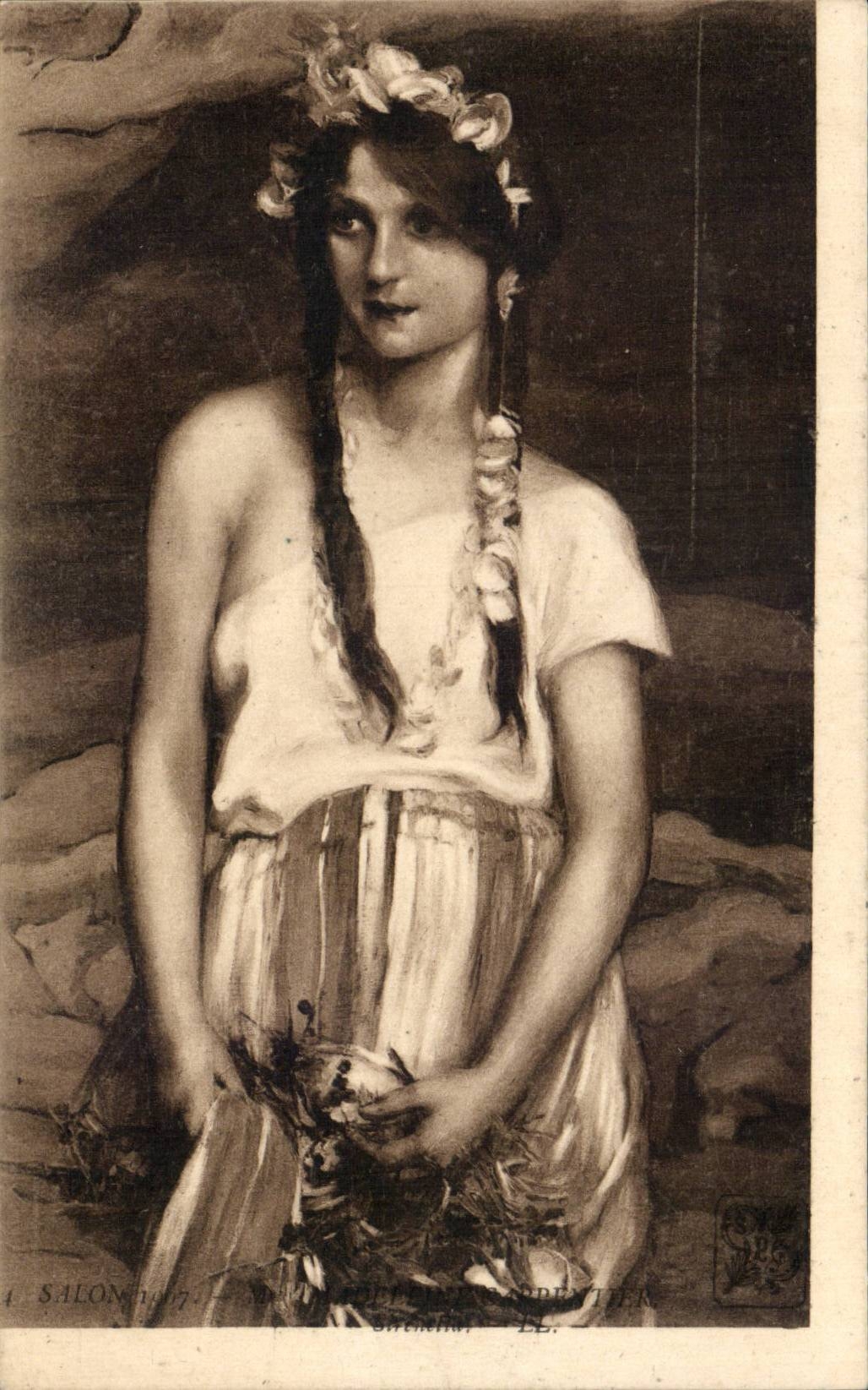 CPA Fantaisie Salon 1907 Carpentier Jeune femme