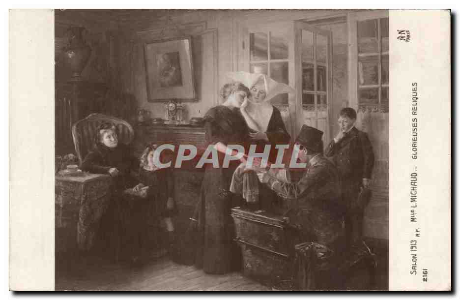 CPA Fantaisie Salon 1913 Michaud Glorieuses reliques