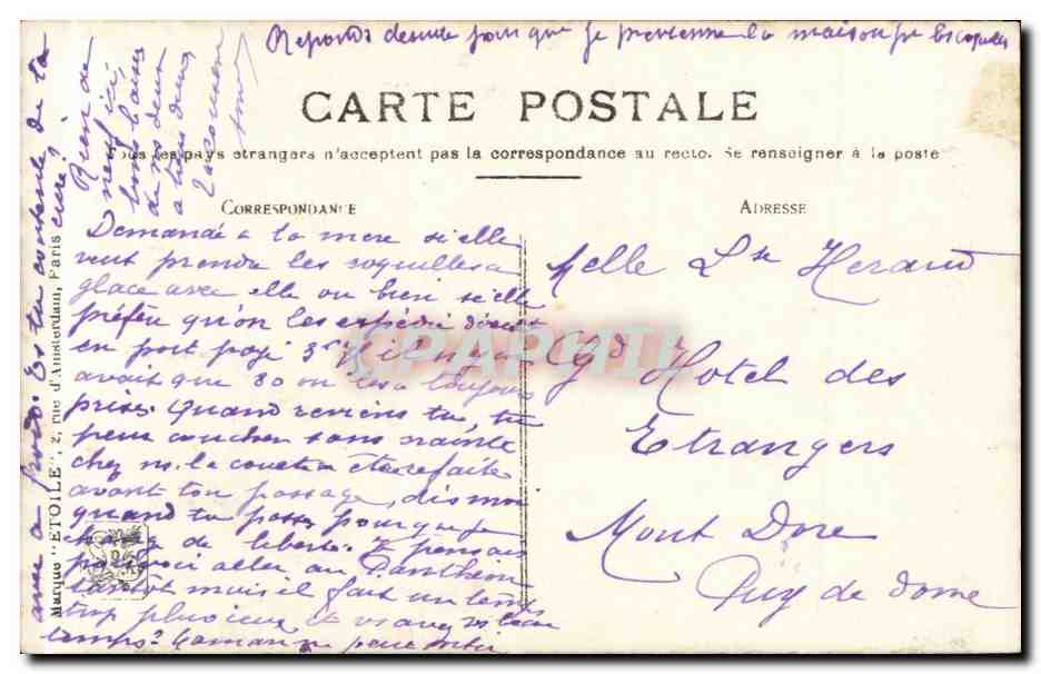 CPA Fantaisie Salon 1909 Muenier L'enfant a la mouche — Verso