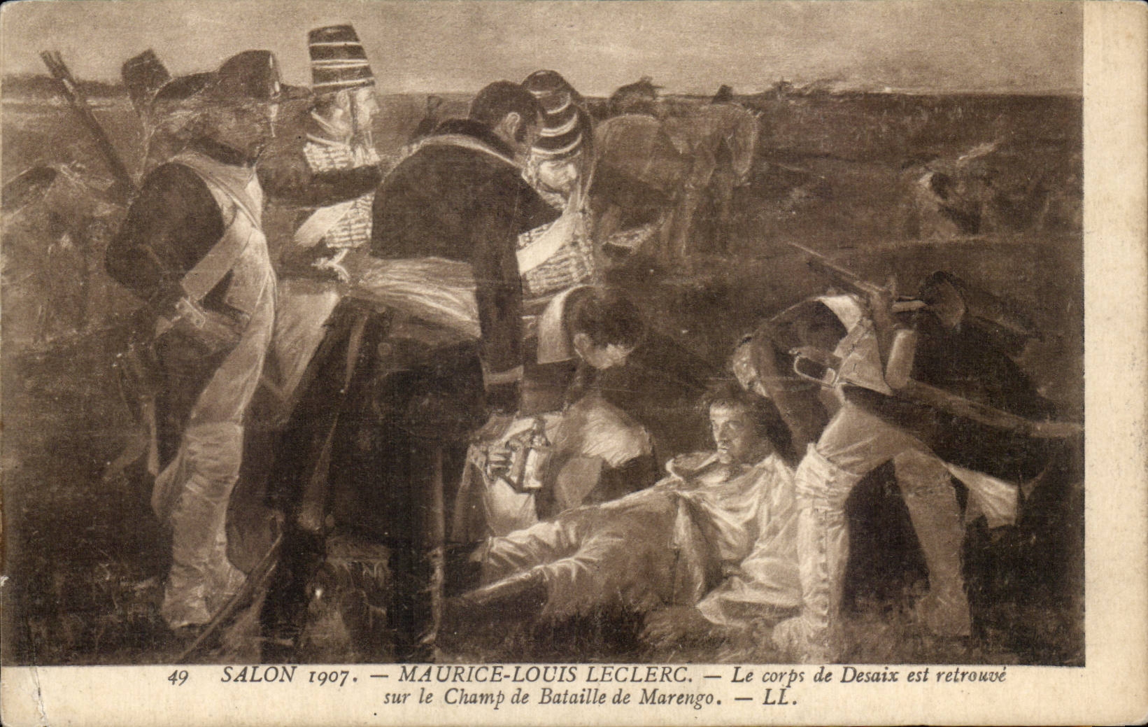 CPA Fantaisie Salon 1907 Maurice Louis leclerc Le corps de Desaix est retrourve sur le champ de bataille de Marengo