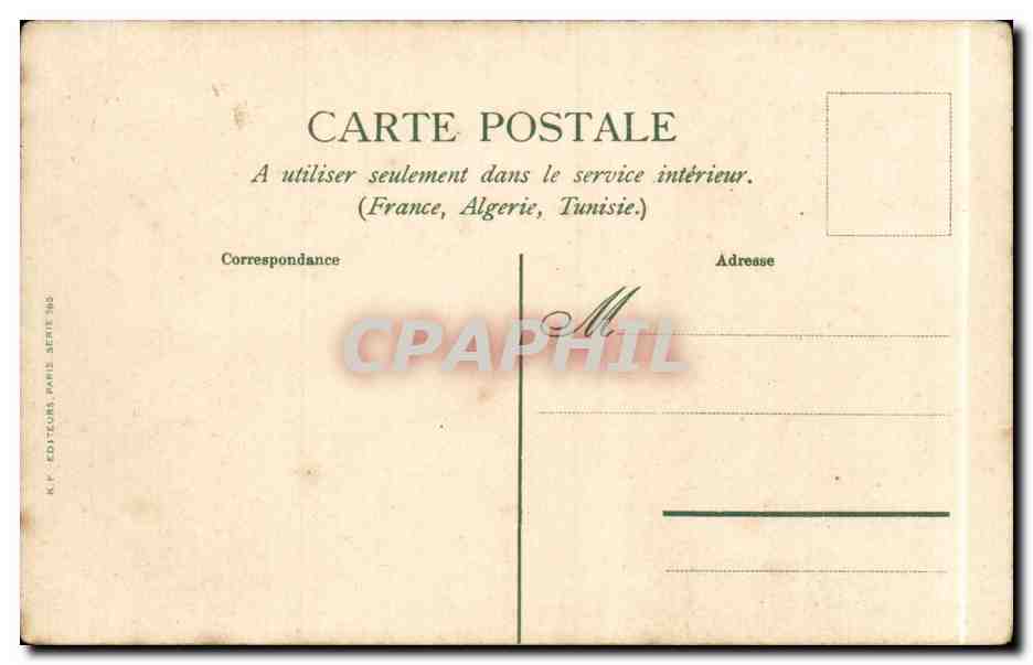 CPA Fantaisie Marine Moulin Windmill — Verso