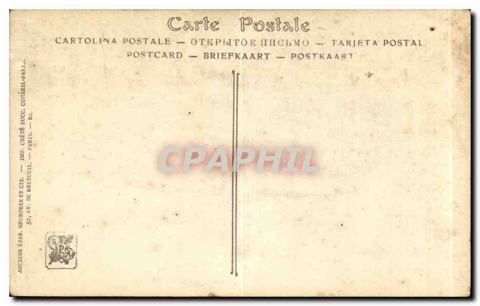 CPA Fantaisie Salons de Paris Edouard Cabane Dans le parc Enfants — Verso