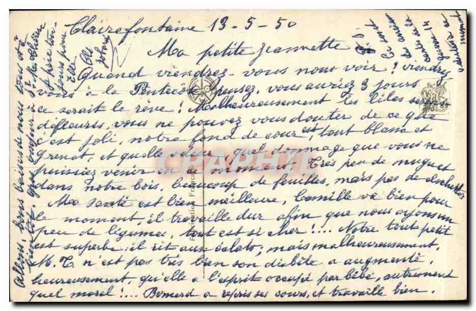 CPA Fantaisie Salon des femmes peintres Andhree Petit La jeune veuve — Verso