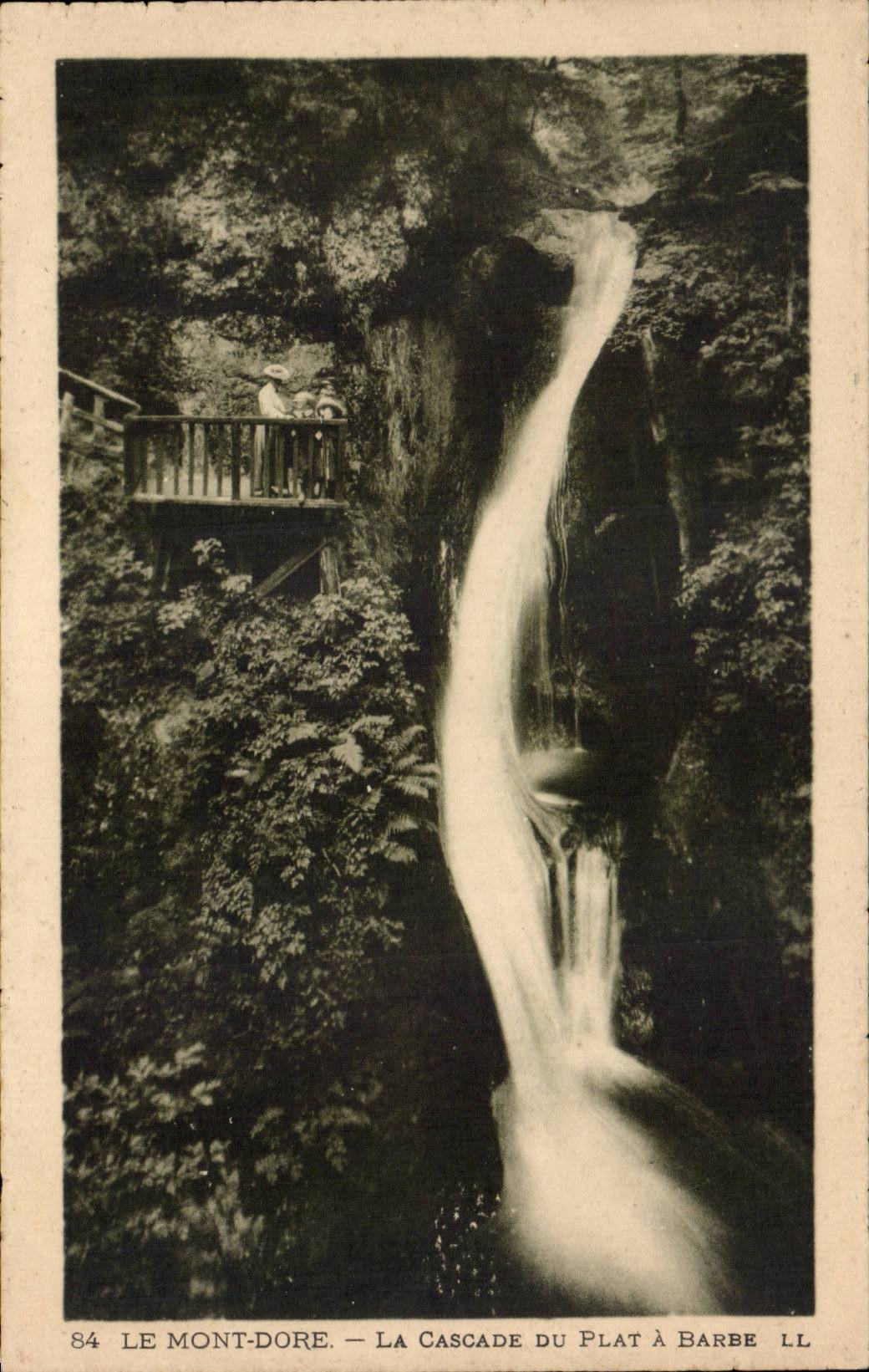 CPA Le Mont Dore La cascade du plat a barbe