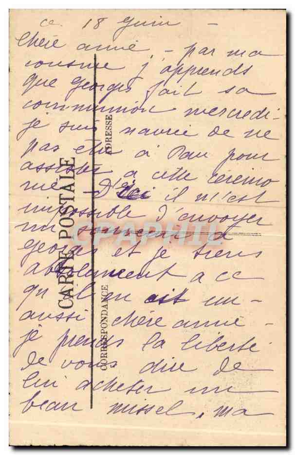 CPA Le Mont Dore La cascade du plat a barbe — Verso